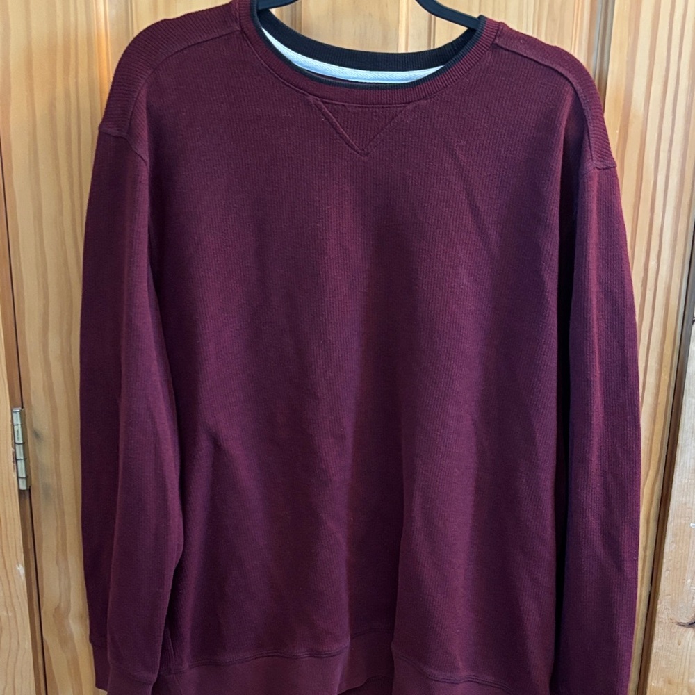 Classic Men's Maroon Crewneck Sweater